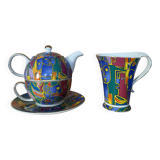 Teapot and cups "So French" decor of the galleon