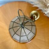 Pendant lamp in mother-of-pearl and vintage brass