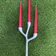 Organic candle holder in brushed aluminum, 3 branches, 1970