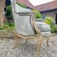 Large bergère in lacquered wood louis xv style xix eme century