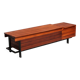 Vintage Wooden Bench with Storage Italiaans 1960