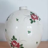 Lamp foot in faience flower pattern