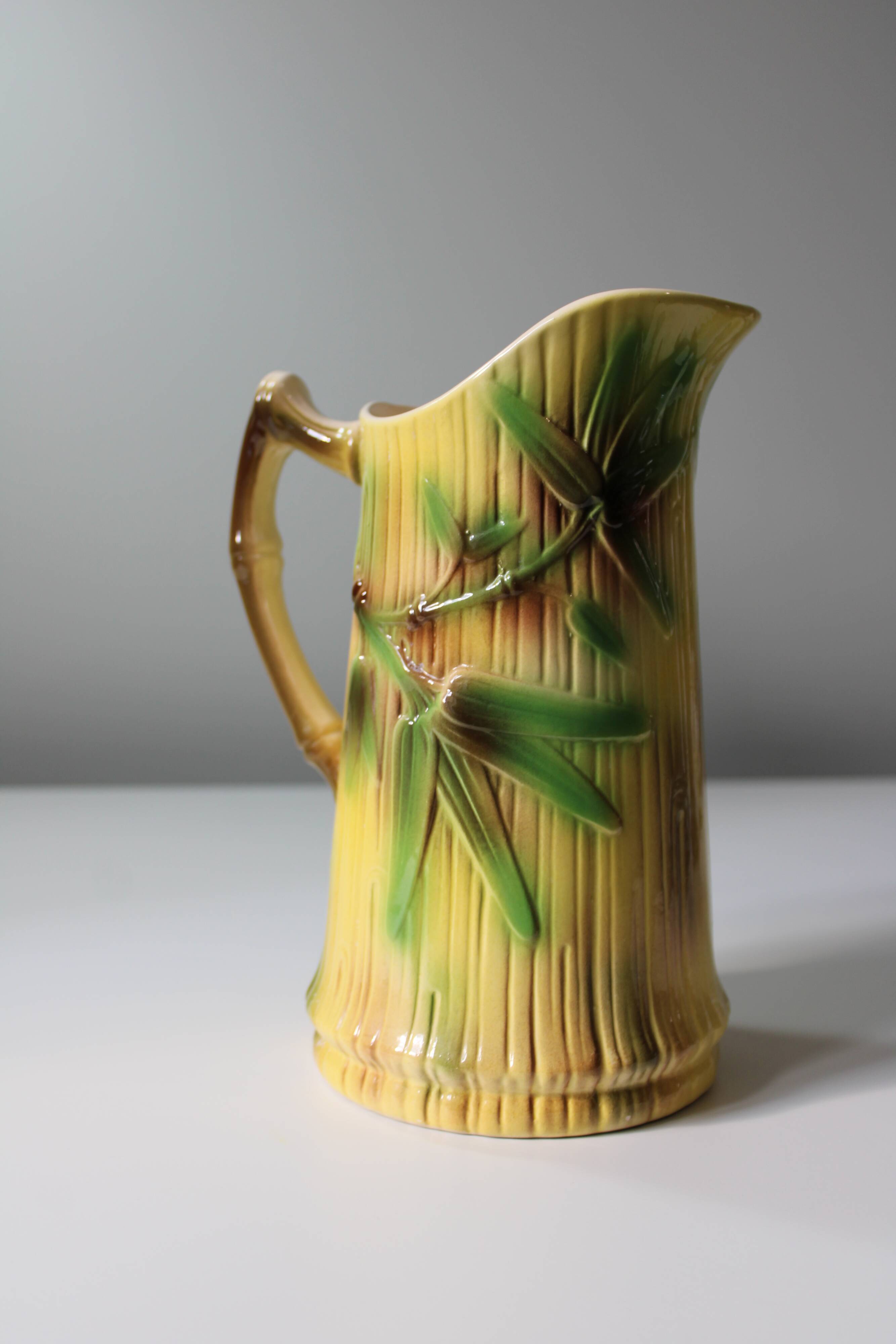 Vintage barbotine bamboo cradle Saint Clément