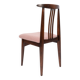 Mid-Century Beech Chair in Pale Pink Boucle, Walnut Wood, by M. Zielinski, Europe, 1960s