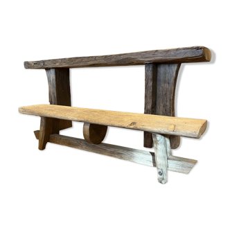 Banc / Table basse classique en chene massif ancien