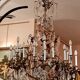 Lustre en bronze doré et cristal taillé, milieu XIXe siècle