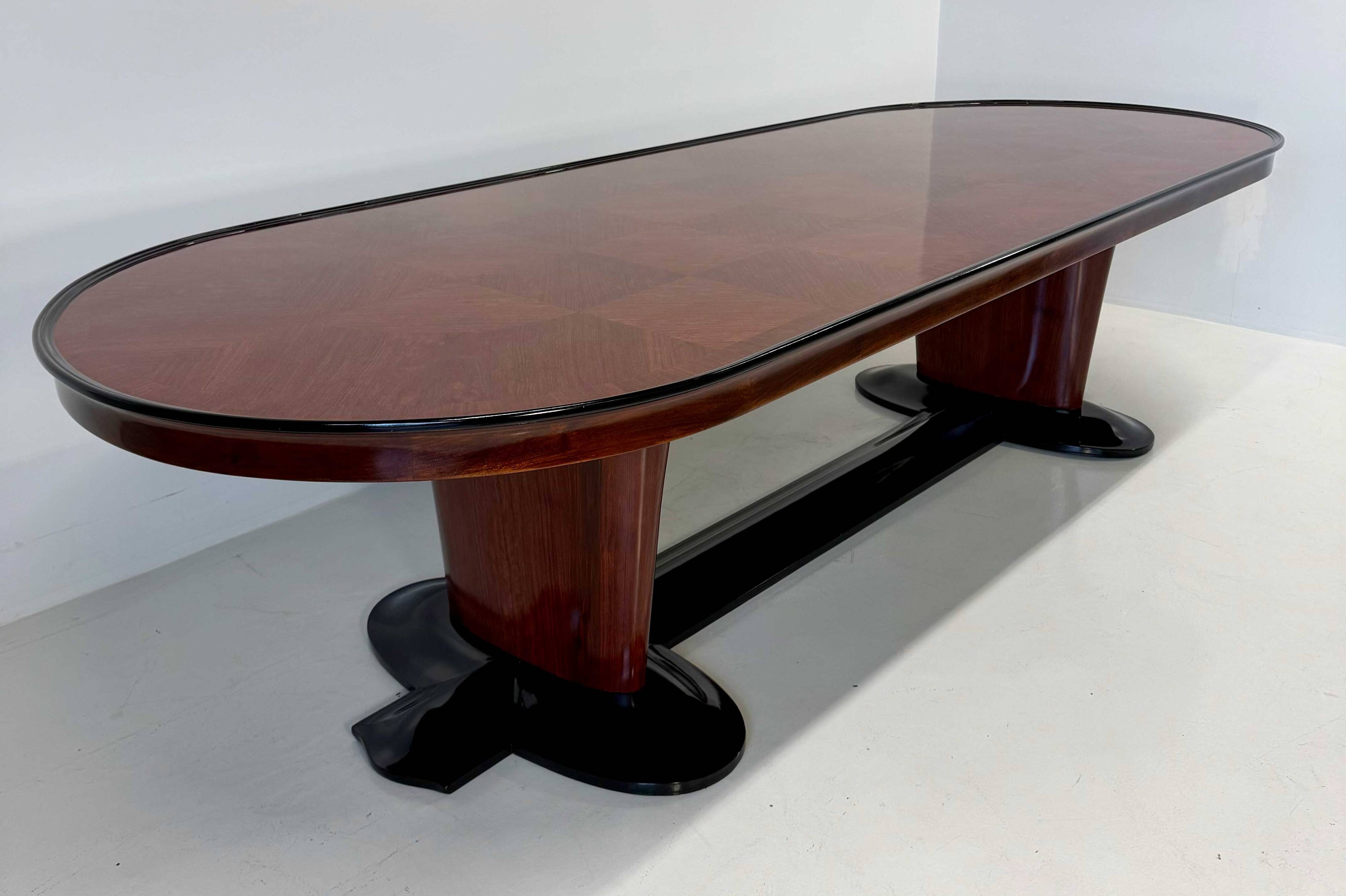 Italian Art Deco Dining and Conference Table, 1940s