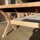 Table de ferme en chêne aéro gommée