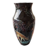 Art Deco vase from the 60s with deer designs