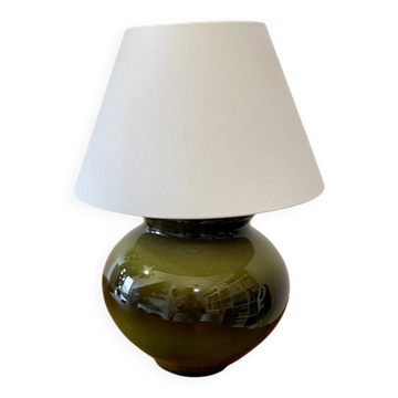 Glazed ceramic ball lamp