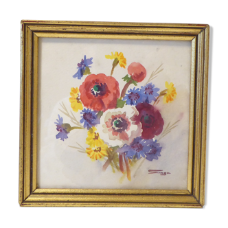 Tableau aquarelle Bouquet de fleurs