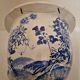Important blue white porcelain pot cover. Japan. Meiji period (1868 - 1912)