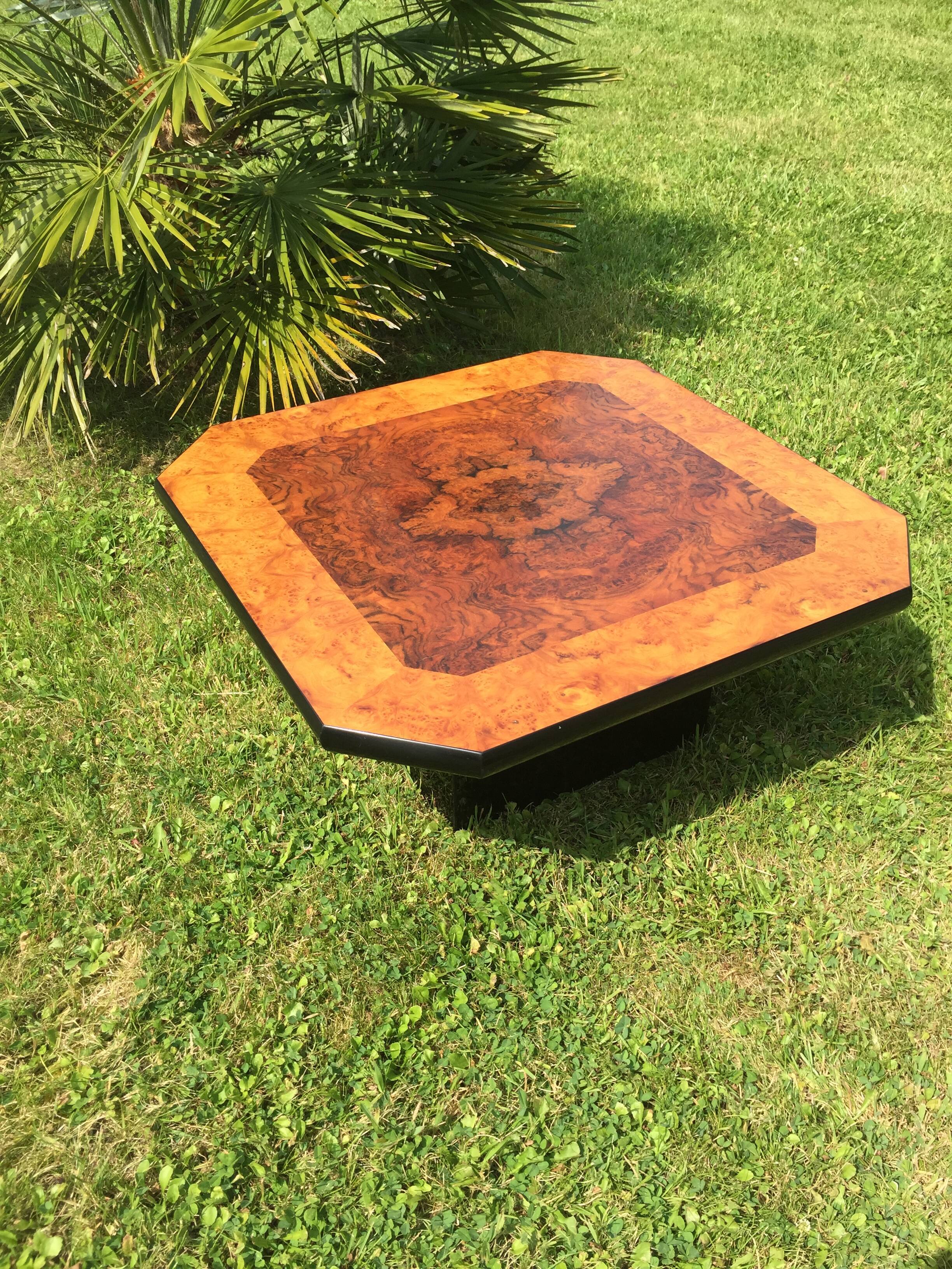 Vintage square coffee table Mario Sabot 1970