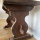Rustic Spanish table and chair from the late 19th / early 20th century in solid oak.