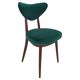 Chaise cœur du milieu du siècle en velours de coton vert Adamo Eva par Dedar, Europe, années 1960
