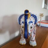 Imposing Italian Porcelain Elephant, Elephant Statue