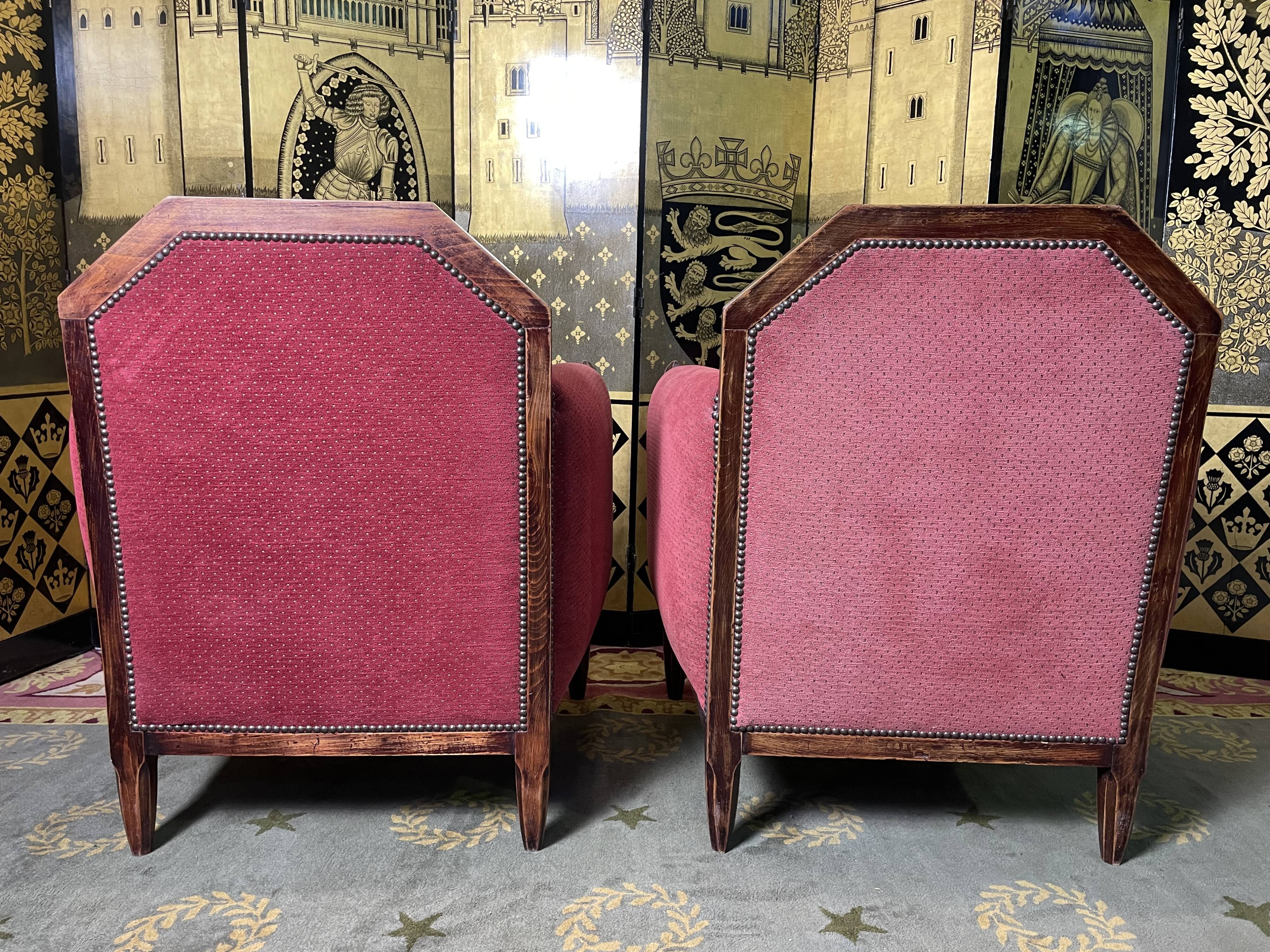 Pair of armchairs bergères Art Deco period