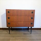 sab dresser in teck laiton and cuir 1960