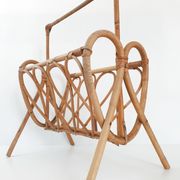 Vintage rattan magazine holders