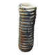 Raku ceramic tubular vase
