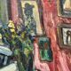 Oil on panel by Swedish artist – "Interior with figure" by Olle Nordberg (1905–1986) – 1944 – vintage and framed – 40×46 cm (15.7"×18.1")