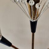 Wall lamp with 3 lights, brass and crystal balls, 1950s.