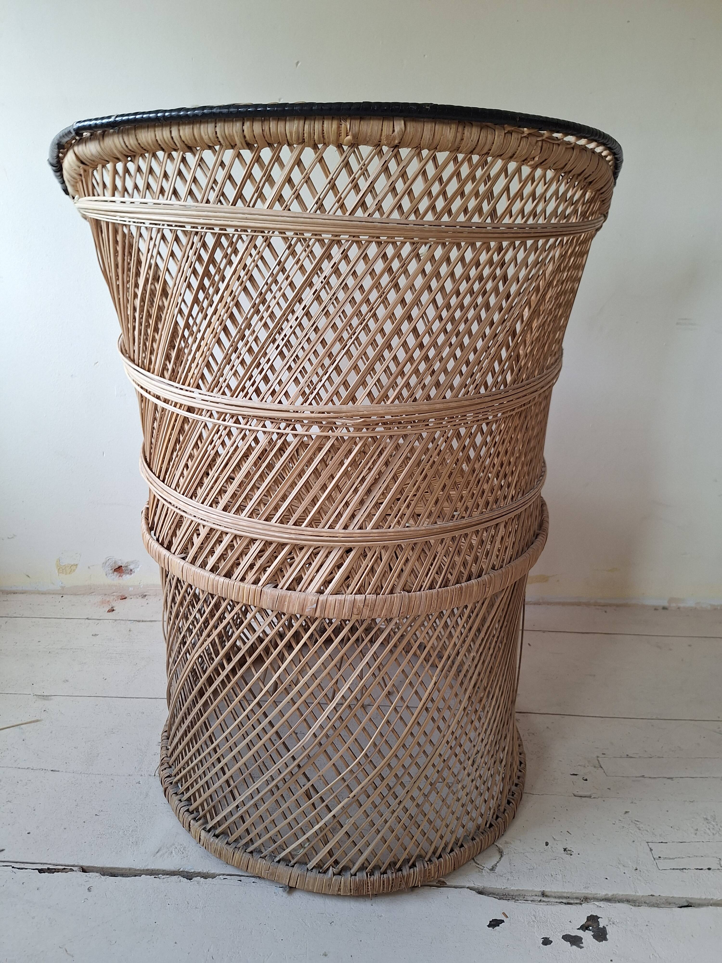 Chaise en rotin vintage
