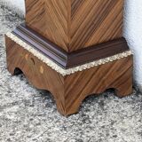 Vintage column in rosewood and bronze marquetry, mid-century