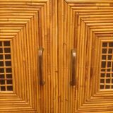 Sideboard in rattan and wicker