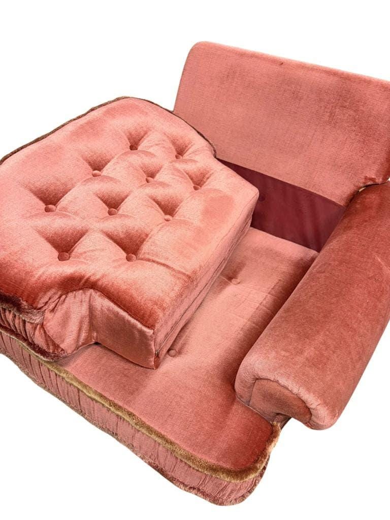 Fauteuil rose vintage