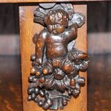 Large Italian library sculpted with figures