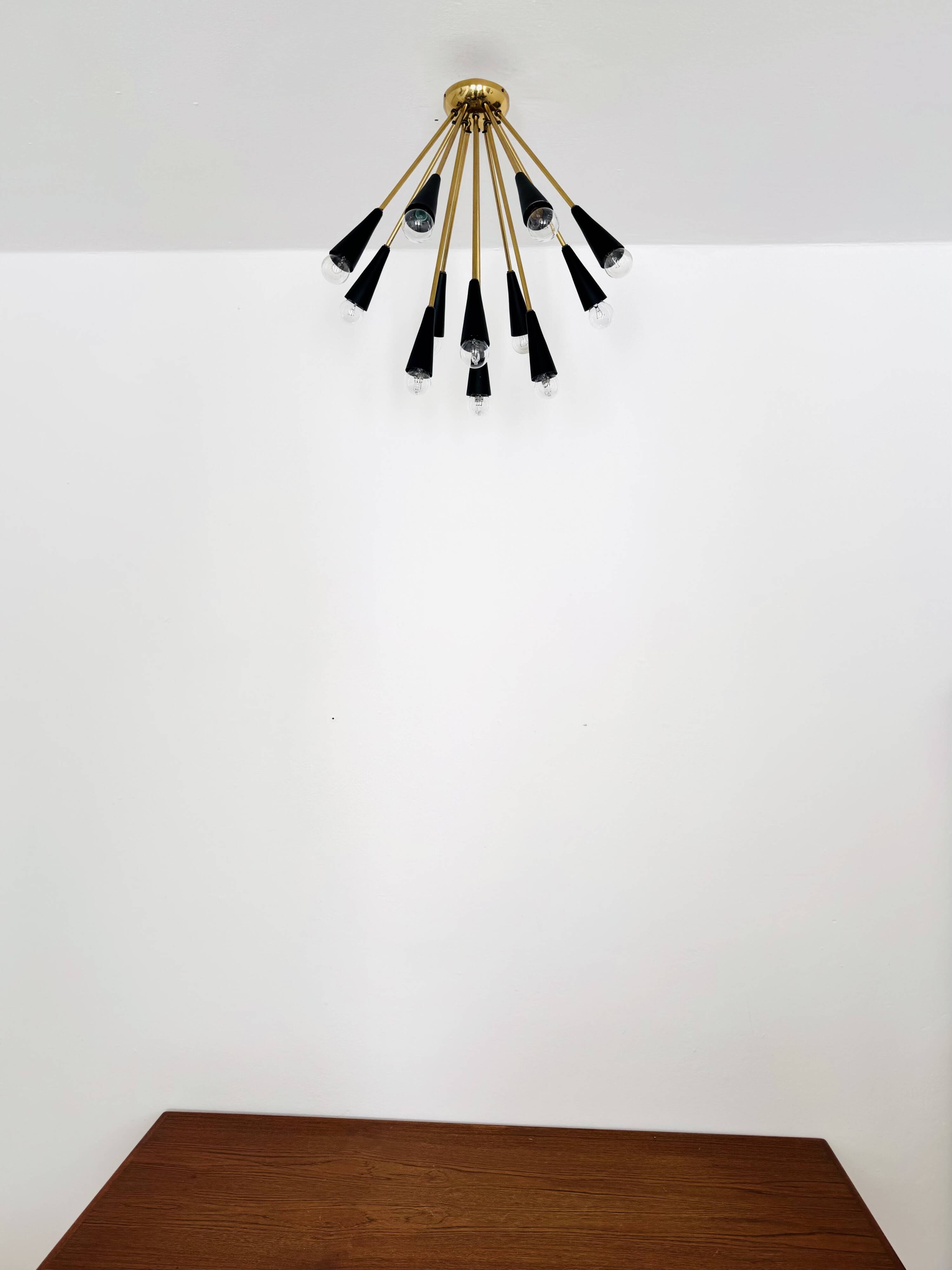 Italian Brass Flush Lamp