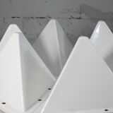 Fiberglass circa 1970. 6 tetrahedron-shaped elements. France.