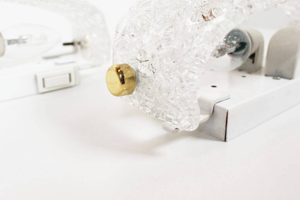 Pair of Murano glass 'bubble' sconces by Hillebrand