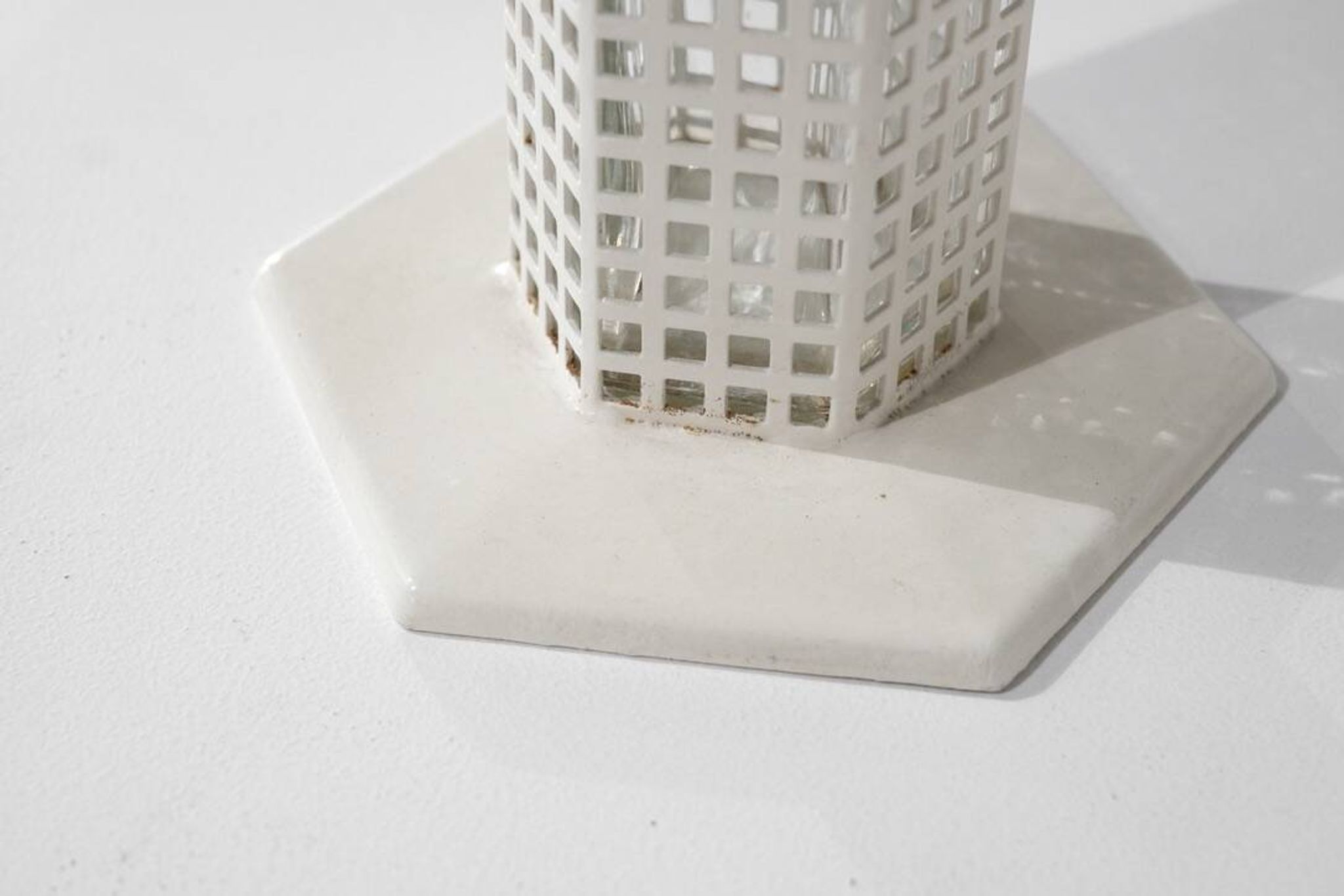 "Skyscraper" vase by Josef Hoffmann for Bieffeplast, Italy, 1980s.