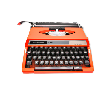 Machine à écrire Silver Reed fast Spacer Seiko orange vintage