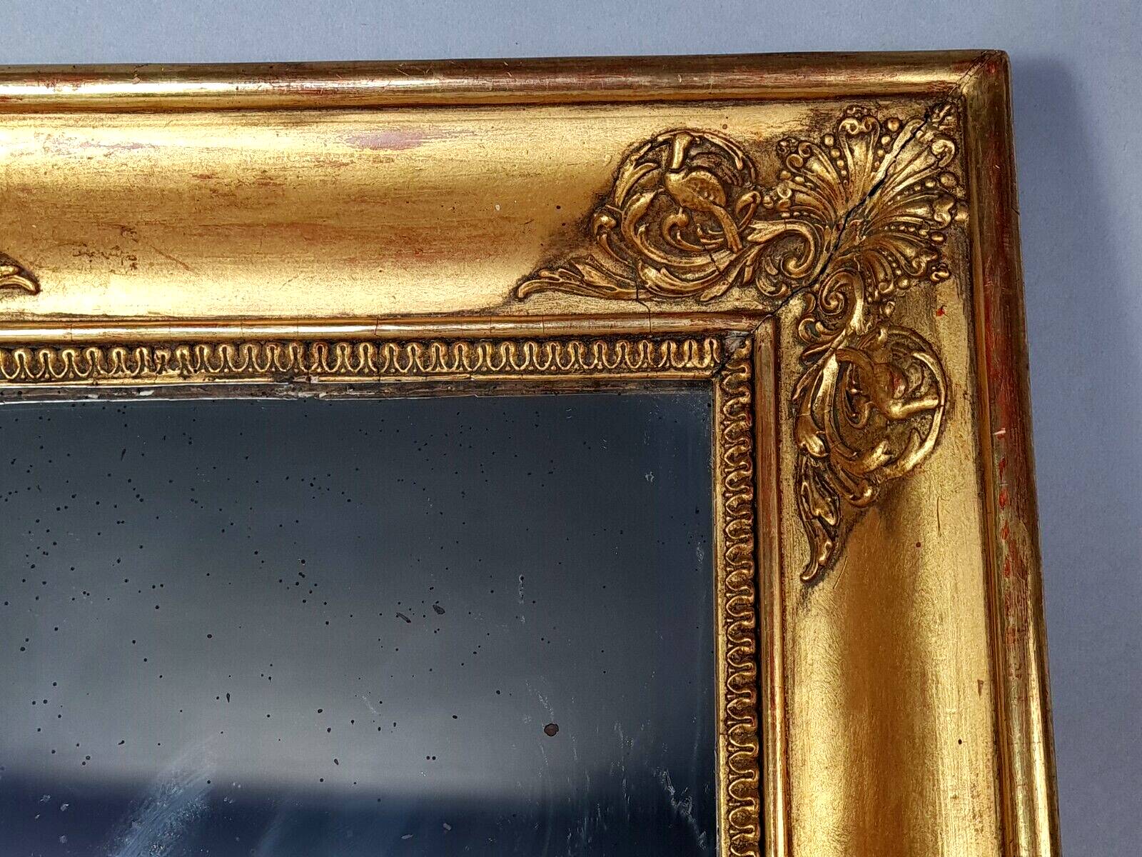 Frame and mirror circa 1830 47x41x6.5 cm gilded stucco wood SB618