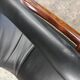 Vintage black leather rocking chair