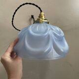 Art Deco molded glass pendant light