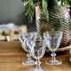 Set of 3 Arques crystal stemmed glasses Rambouillet model
