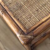 Rattan and bamboo coffee table