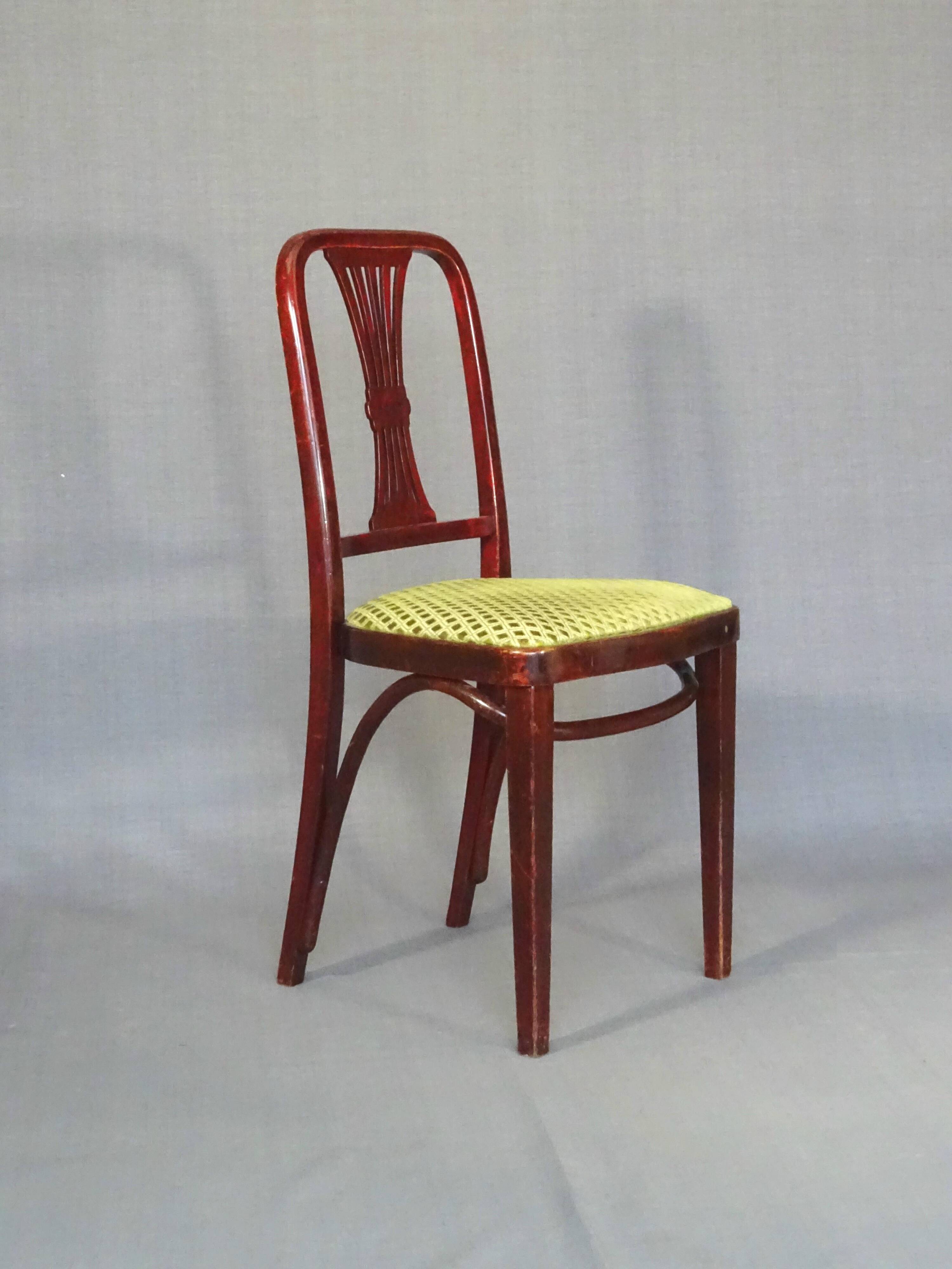 Set of 4 Art Deco chairs by Thonet, No. A78, circa 1930