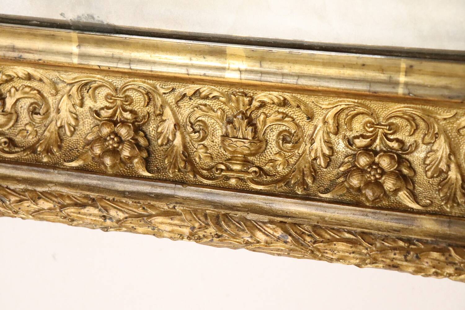 Golden Wood Wall Mirror