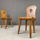 Vintage brutalist dining chairs, 1960s