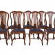 Large extendable table with eight chairs, late 19th century, France. After renovation.