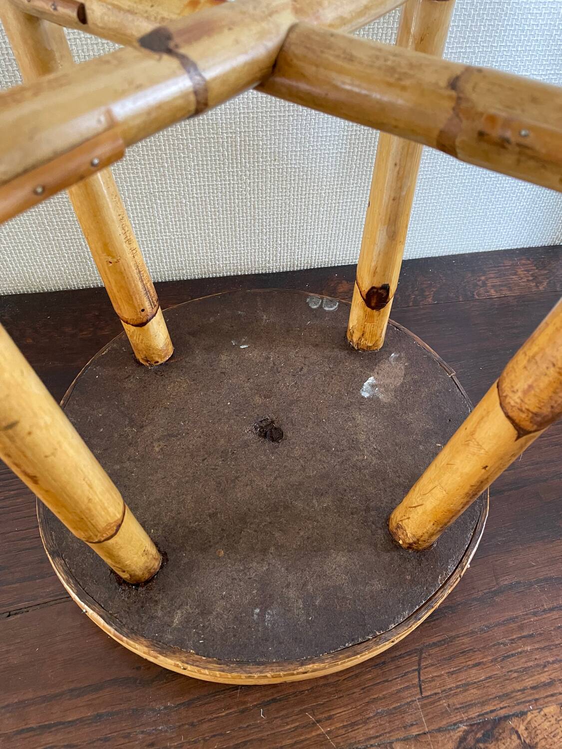 Vintage rattan stools