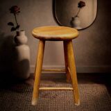 Vintage solid wood stool – 4 legs – Scandinavian style