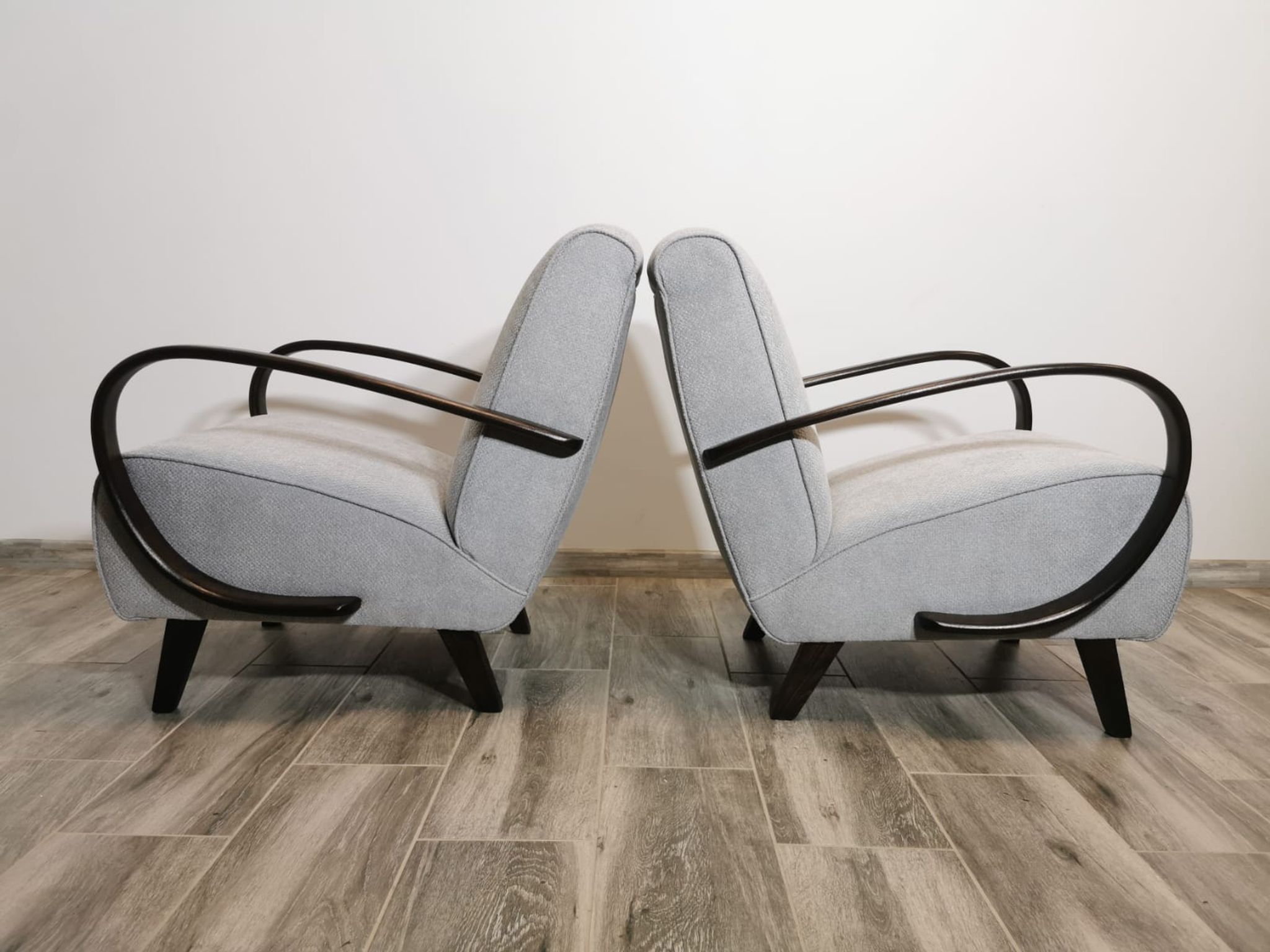 Fauteuils de Jindrich Halabala, années 1940, Set de 2