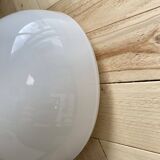 Half-moon wall and ceiling light 20 cm white opaline glass