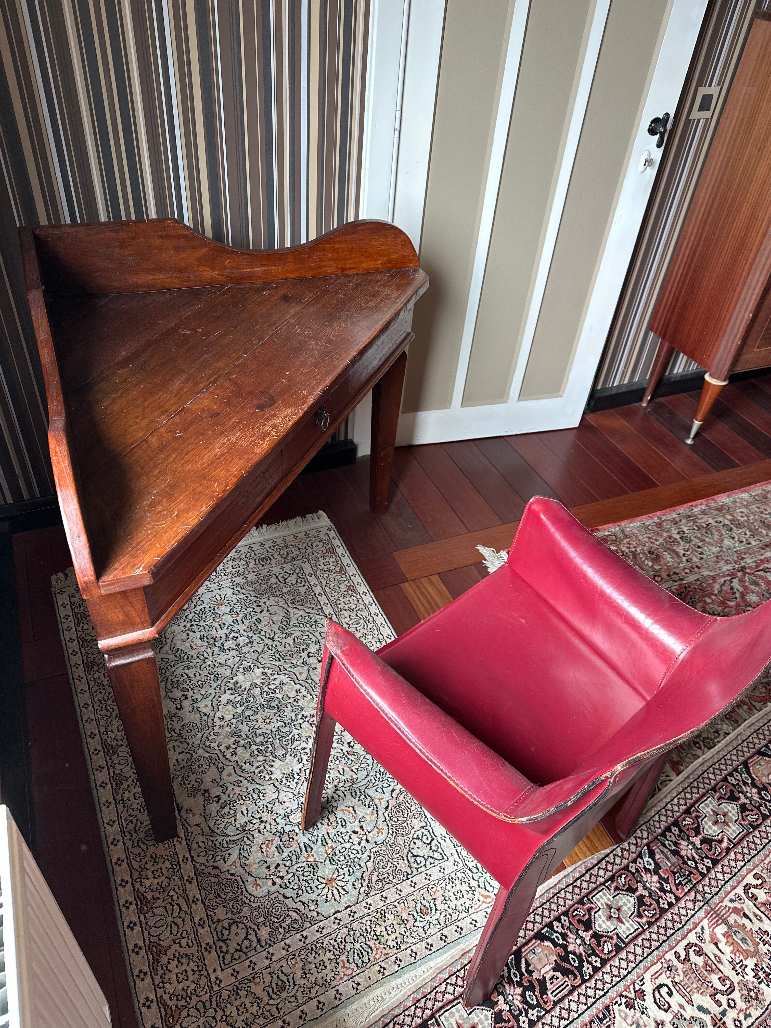 Antique solid wood corner desk - console/table